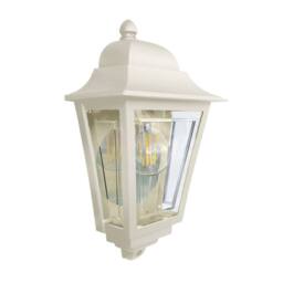 Netlighting Deco Lane 1 Light Half Outdoor Wall Lantern Cream IP44 - thumbnail 1