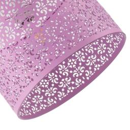 Happy Homewares Lavender Lilac Moroccan Metal Pendant Lamp Shade with Floral Decor - Size: 12 inches - thumbnail 5