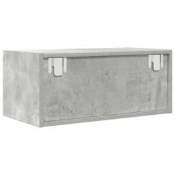 Berkfield Home TV Cabinet Concrete Grey 60x31x25.5 cm Engineered Wood - thumbnail 8