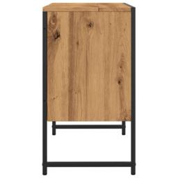 Berkfield Home Bathroom Sink Cabinet Artisan Oak 60x33x60 cm Engineered Wood in Brown - Size: 60 x 33 x 60 cm - thumbnail 6
