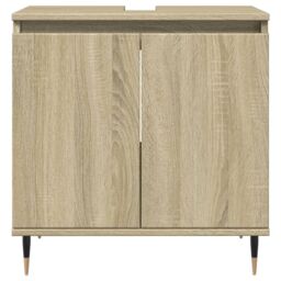 Berkfield Home 3 Piece Bathroom Furniture Set Sonoma Oak Engineered Wood in Brown - thumbnail 5