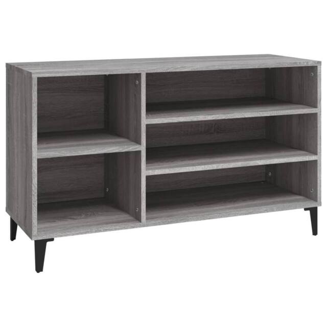 Berkfield Home Shoe Cabinet Grey Sonoma 102x36x60 cm Engineered Wood - Size: 102 x 36 x 60 cm - image 1