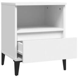 Berkfield Home Bedside Cabinets 2 pcs White 40x35x50 cm - Size: 40 x 35 x 50 cm - thumbnail 8