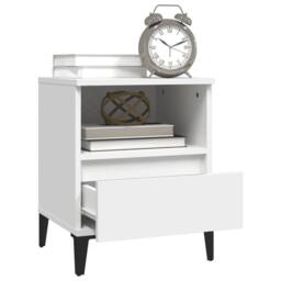 Berkfield Home Bedside Cabinets 2 pcs White 40x35x50 cm - Size: 40 x 35 x 50 cm - thumbnail 5