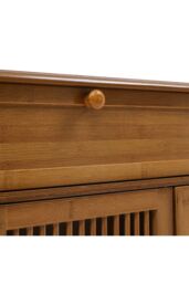 Living and Home Bamboo Entryway Storage Shoe Cabinet with Bench in Brown - thumbnail 7
