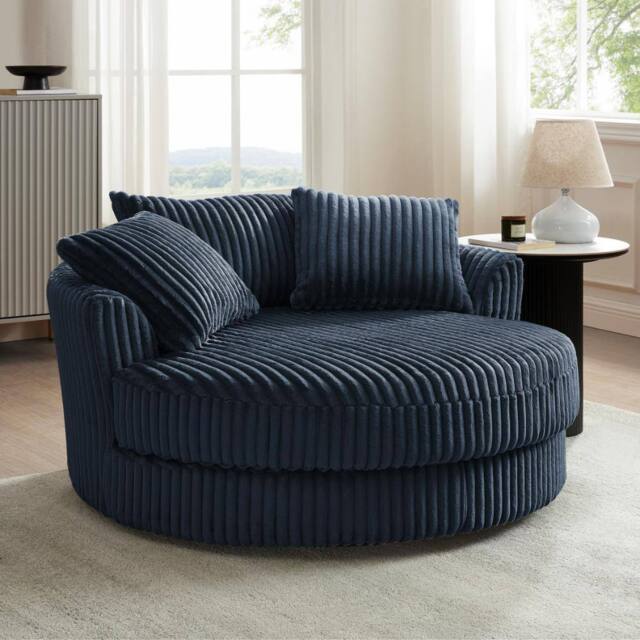 Home Detail Sky Swivel Loveseat in Dark Blue - image 1