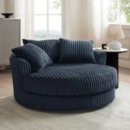 Home Detail Sky Swivel Loveseat in Dark Blue - thumbnail 1