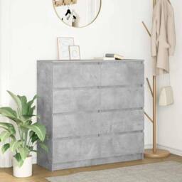 Berkfield Home Sideboard Concrete Grey 100x35x99 cm Engineered Wood - Size: 100 x 35 x 99 cm - thumbnail 2