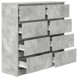 Berkfield Home Sideboard Concrete Grey 100x35x99 cm Engineered Wood - Size: 100 x 35 x 99 cm - thumbnail 5