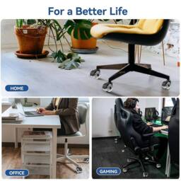 Havendro Pack of 5 Office Chair Rubber Wheels Casters in Black - thumbnail 3