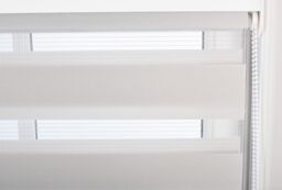 Furnished Grey Day & Night Roller Blinds - Zebra Blind Dim or Translucent Vision Roller Shades for Windows & Doors - Dual Layer Fabric - thumbnail 4