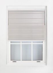 Furnished Grey Day & Night Roller Blinds - Zebra Blind Dim or Translucent Vision Roller Shades for Windows & Doors - Dual Layer Fabric - thumbnail 3