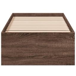 Berkfield Home Modern Bed Frame Frame Brown Oak 75x190 cm Small Single Wood - thumbnail 4