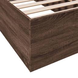 Berkfield Home Modern Bed Frame Frame Brown Oak 75x190 cm Small Single Wood - thumbnail 8
