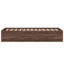 Berkfield Home Modern Bed Frame Frame Brown Oak 75x190 cm Small Single Wood - thumbnail 5