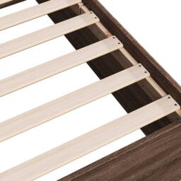 Berkfield Home Modern Bed Frame Frame Brown Oak 75x190 cm Small Single Wood - thumbnail 7