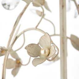 Loops Hanging Flush Ceiling Pendant 3 Light CREAM GOLD Chandelier Lamp Bulb Holder - thumbnail 3