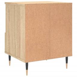 Berkfield Home Bedside Cabinet Sonoma Oak 40x35x50 cm Engineered Wood in Light Tan - Size: 40 x 35 x 50 cm - thumbnail 8