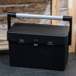 Nordara 2 x 46cm Black Tool Box with Lockable Lid Plastic Portable - Size: 2 x 46 cm - thumbnail 6