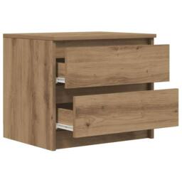 Berkfield Home Timeless Bedside Cabinet Artisan Oak 50x40x43.5 cm Engineered Wood in Brown - thumbnail 5