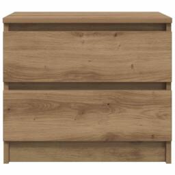 Berkfield Home Timeless Bedside Cabinet Artisan Oak 50x40x43.5 cm Engineered Wood in Brown - thumbnail 4