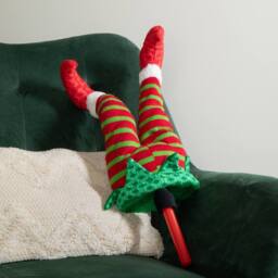 Samuel Alexander 55cm Soft Animated Elf Kicking Legs Christmas Decoration in Red - thumbnail 7