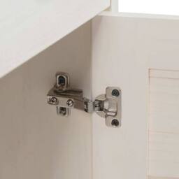 Berkfield Home Bathroom Cabinet with Storage White Solid pine wood - thumbnail 9
