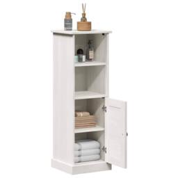 Berkfield Home Bathroom Cabinet with Storage White Solid pine wood - thumbnail 3