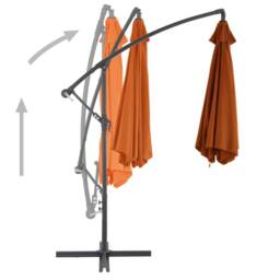 Berkfield Home Cantilever Umbrella with Aluminium Pole Terracotta 300 cm - thumbnail 4