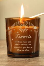 Personalised Memento Company Personalised Celestial Amber Glass Candle - thumbnail 4