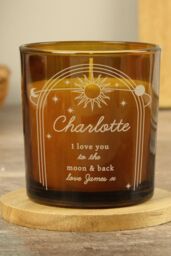 Personalised Memento Company Personalised Celestial Amber Glass Candle - thumbnail 3