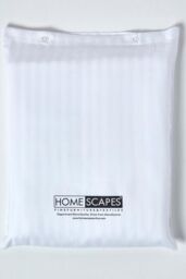 Homescapes Egyptian Cotton Stripe Duvet Cover & Pillowcase 330 TC in White - Size: Double - thumbnail 5