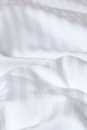 Homescapes Egyptian Cotton Stripe Duvet Cover & Pillowcase 330 TC in White - Size: Double - thumbnail 4