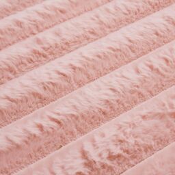 OHS Faux Fur Rug Ribbed Mat Luxury Carpet Anti Slip Runner in Pink - Size: 80 cm x 150 cm - thumbnail 7