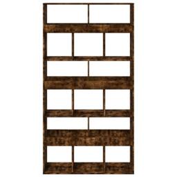Berkfield Home Bookcase Smoked Oak 100x33x187.5 cm Engineered Wood in Brown - thumbnail 4