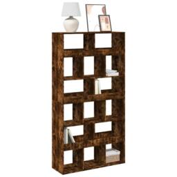 Berkfield Home Bookcase Smoked Oak 100x33x187.5 cm Engineered Wood in Brown - thumbnail 2