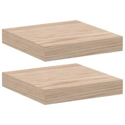 Berkfield Home Floating Shelves 2 pcs 23x23.5x4 cm Engineered Wood in Brown - thumbnail 2