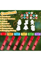 kreativekraft Men's Paint Your Own Christmas Ornament Crackers Pack Of 6 - thumbnail 6