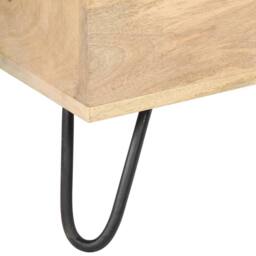 Berkfield Home Chest 90x40x45 cm Solid Mango Wood in Light Brown - Size: 90 x 40 x 45 cm - thumbnail 7