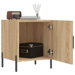 Berkfield Home Bedside Cabinets 2 pcs Sonoma Oak 40x40x50 cm Engineered Wood in Brown - Size: 40 x 40 x 50 cm - thumbnail 3