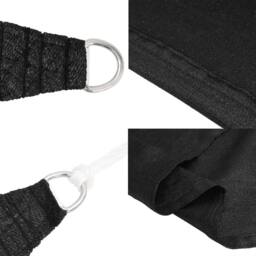Berkfield Home Sunshade Sail 160 g/m¬≤ Black 2x3.5 m HDPE - thumbnail 6