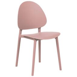 Wyld and Coco Set of 4 Pink Minimalist Outdoor Chairs - Stackable No Armrests - thumbnail 3