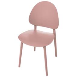 Wyld and Coco Set of 4 Pink Minimalist Outdoor Chairs - Stackable No Armrests - thumbnail 7
