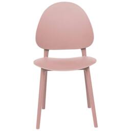 Wyld and Coco Set of 4 Pink Minimalist Outdoor Chairs - Stackable No Armrests - thumbnail 5