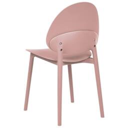 Wyld and Coco Set of 4 Pink Minimalist Outdoor Chairs - Stackable No Armrests - thumbnail 6