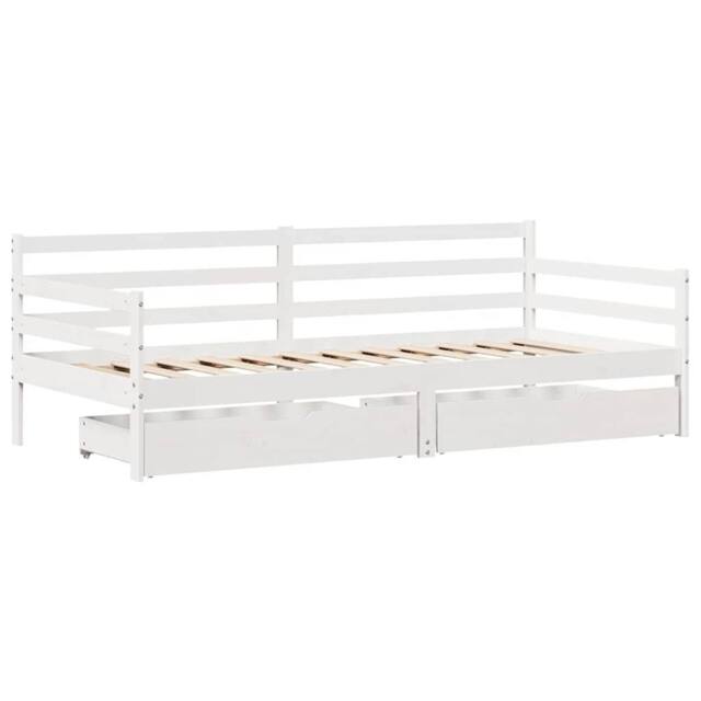Berkfield Home Practical Daybed with Drawers without Mattress White 90x190 cm Si - image 1