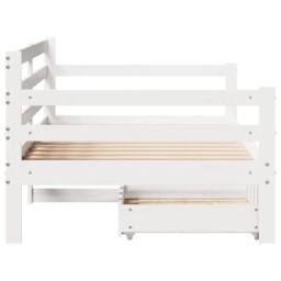 Berkfield Home Practical Daybed with Drawers without Mattress White 90x190 cm Si - thumbnail 7