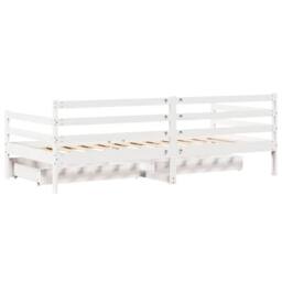 Berkfield Home Practical Daybed with Drawers without Mattress White 90x190 cm Si - thumbnail 8