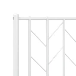 Berkfield Home Metal Bed Frame without Mattress with Footboard¬†White 80x200cm in White - Size: 80x200 cm - thumbnail 7