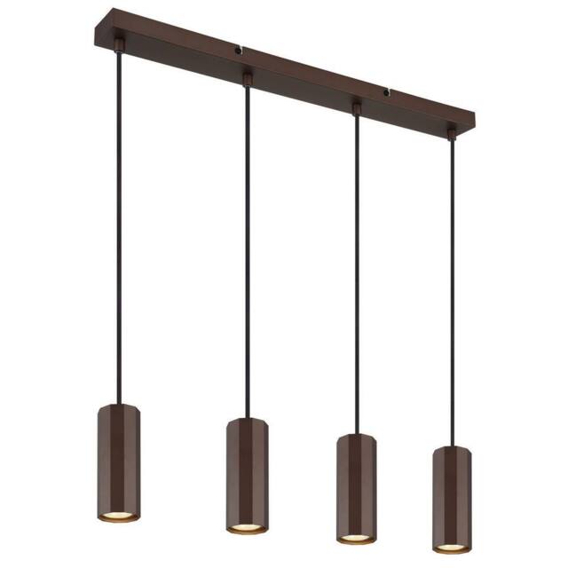 Netlighting James Bar Pendant Ceiling Light Bronze Colored Matt 4x GU10 in Brown - image 1